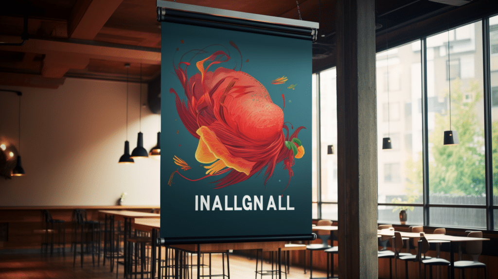 Hanging scrolling rollup