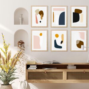 modern colourful abstract gallery wall art set abstract house 6 - Tepedeexport.at
